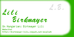 lili birkmayer business card